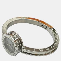 Pre Owned Bvlgari Black Shell Stainless Steel B.Zero1 BZ22S Quartz Women's Wristwatch 22 mm