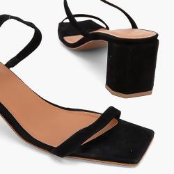 By Far Black Tanya Suede Sandals Size EU 41