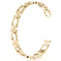 Pre Owned Carolina Herrera CH Open Golden Bracelet