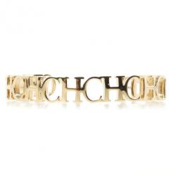 Pre Owned Carolina Herrera CH Open Golden Bracelet