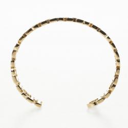 Pre Owned Carolina Herrera CH Open Golden Bracelet