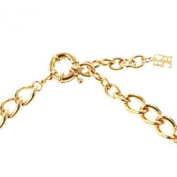 Pre Owned Carolina Herrera Faux Pearl Crystal Necklace