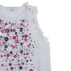 Pre Owned Carolina Herrera White Embellished Top S