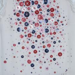 Pre Owned Carolina Herrera White Embellished Top S