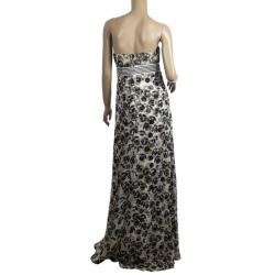 Carolina Herrera Printed Chiffon Gown M