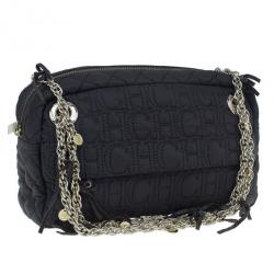 مملوكة مسبقًا Carolina Herrera Brown Nylon Monogram Shoulder Bag