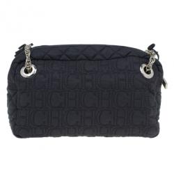 مملوكة مسبقًا Carolina Herrera Brown Nylon Monogram Shoulder Bag