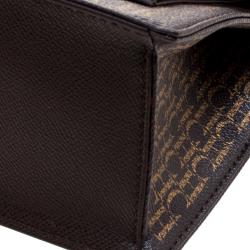 Pre Owned Carolina Herrera Brown/Red Small Carry on Bandoulière Bag