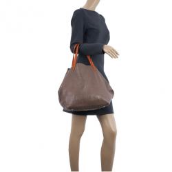 Pre Owned Carolina Herrera Silver Matryoshka Tote