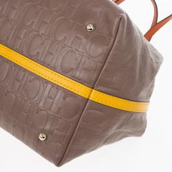 Pre Owned Carolina Herrera Silver Matryoshka Tote