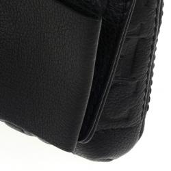 Pre Owned Carolina Herrera Monogram Embossed Bow Bag