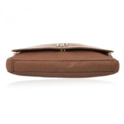 Pre Owned Carolina Herrera Brown Leather Flap Bag