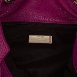 Pre Owned Carolina Herrera ‘Holly’ Fuschia Monogram Embossed Bag