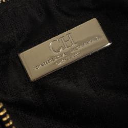 Pre Owned Carolina Herrera Black Quilted Leather Wristlet