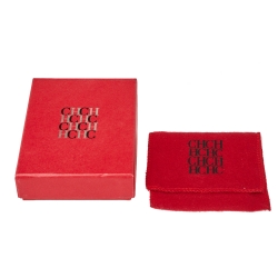 Pre Owned Carolina Herrera Gold Tone Black Beaded Earrings