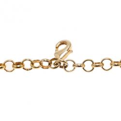 Pre Owned Carolina Herrera Heart Gold-Tone Bracelet 18CM