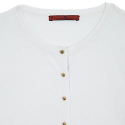 Pre Owned Carolina Herrera White Knit Cardigan XS