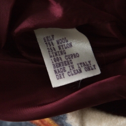 Pre Owned Carolina Herrera Beige Felted Wool Floral Print Sheath Skirt M