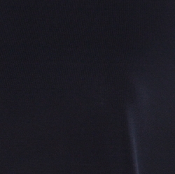 Pre Owned CH Carolina Herrera Navy Blue Rib Knit Contrast Striped Kaftan Top S