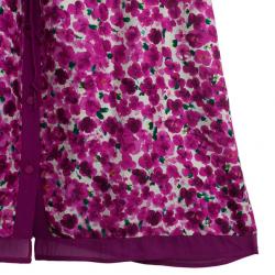 Pre Owned Carolina Herrera Floral Print Shirt Dress L