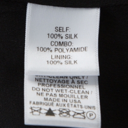 Pre Owned Carolina Herrera Monochrome Embellished Silk Sheath Dress S