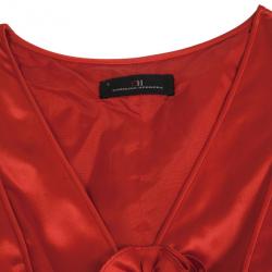 Carolina Herrera Red Silk Gown M