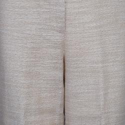 Carolina Herrera Beige Metallic Pant Suit M