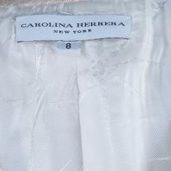 Carolina Herrera Beige Metallic Pant Suit M