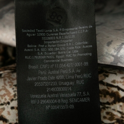 مملوكة مسبقًا CH Carolina Herrera Brown Python Printed Top S