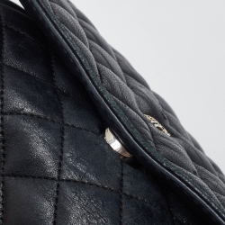 Carolina Herrera Black Quilted Leather Flap Chain Shoulder Bag