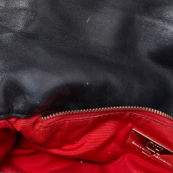 Carolina Herrera Black Quilted Leather Flap Chain Shoulder Bag