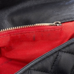 Carolina Herrera Black Quilted Leather Flap Chain Shoulder Bag