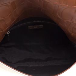 Pre Owned Carolina Herrera Black/Brown Leather New Baltazar Flap Shoulder Bag