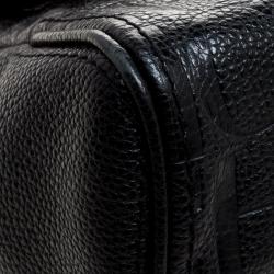 Pre Owned Carolina Herrera Black Leather Shoulder Bag