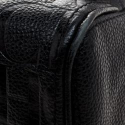 Pre Owned Carolina Herrera Black Leather Shoulder Bag