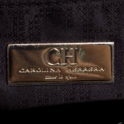 Carolina Herrera Dark Green Leather Matteo Satchel