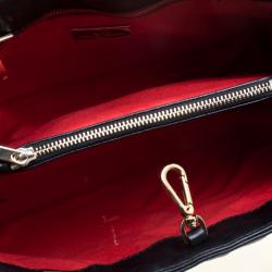 Pre Owned Carolina Herrera Black Quilted Leather Tote