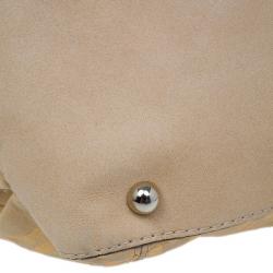 Pre Owned Carolina Herrera Gold Monogram Chain Handle Bag