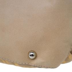 Pre Owned Carolina Herrera Gold Monogram Chain Handle Bag