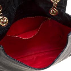 Pre Owned Carolina Herrera Black Leather Audrey Shoulder Bag