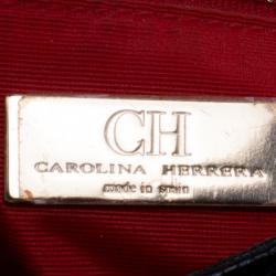 Pre Owned Carolina Herrera Black Leather Audrey Shoulder Bag