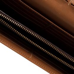 Pre Owned Carolina Herrera Brown Leather Continental Wallet