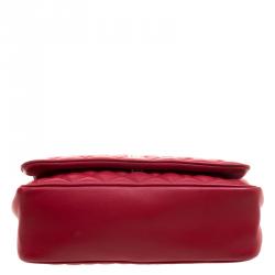 Pre Owned Carolina Herrera Red Quilted Leather Shoulder Bag