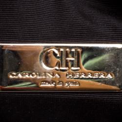 Pre Owned حقيبة كارولينا هيريرا ميني أندي بوسطن جلد أزرق فاتح