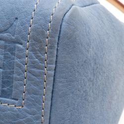 Pre Owned حقيبة كارولينا هيريرا ميني أندي بوسطن جلد أزرق فاتح