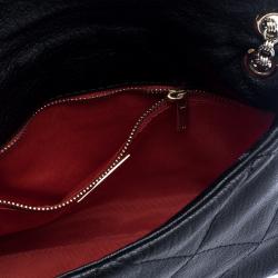 Pre Owned Carolina Herrera Black Quilted Leather Flap Chain Shoulder Bag