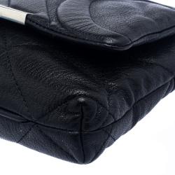 Pre Owned Carolina Herrera Black Quilted Leather Flap Chain Shoulder Bag