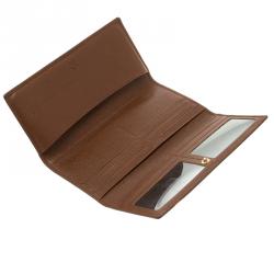 Pre Owned Carolina Herrera Brown Leather Continental Wallet