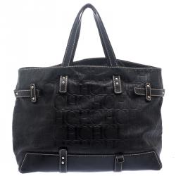 Carolina Herrera Black Leather Tote
