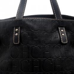 Carolina Herrera Black Leather Tote